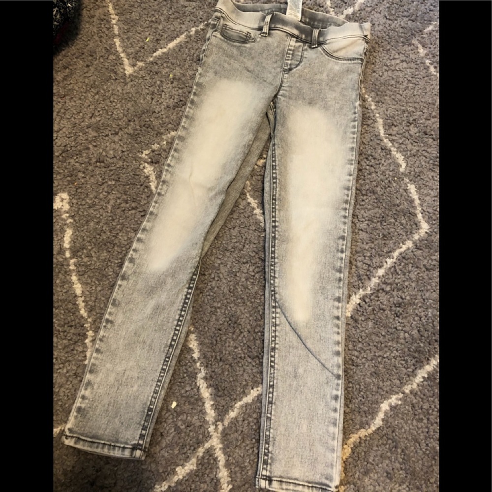 Girls gray jeggings (jean leggings)